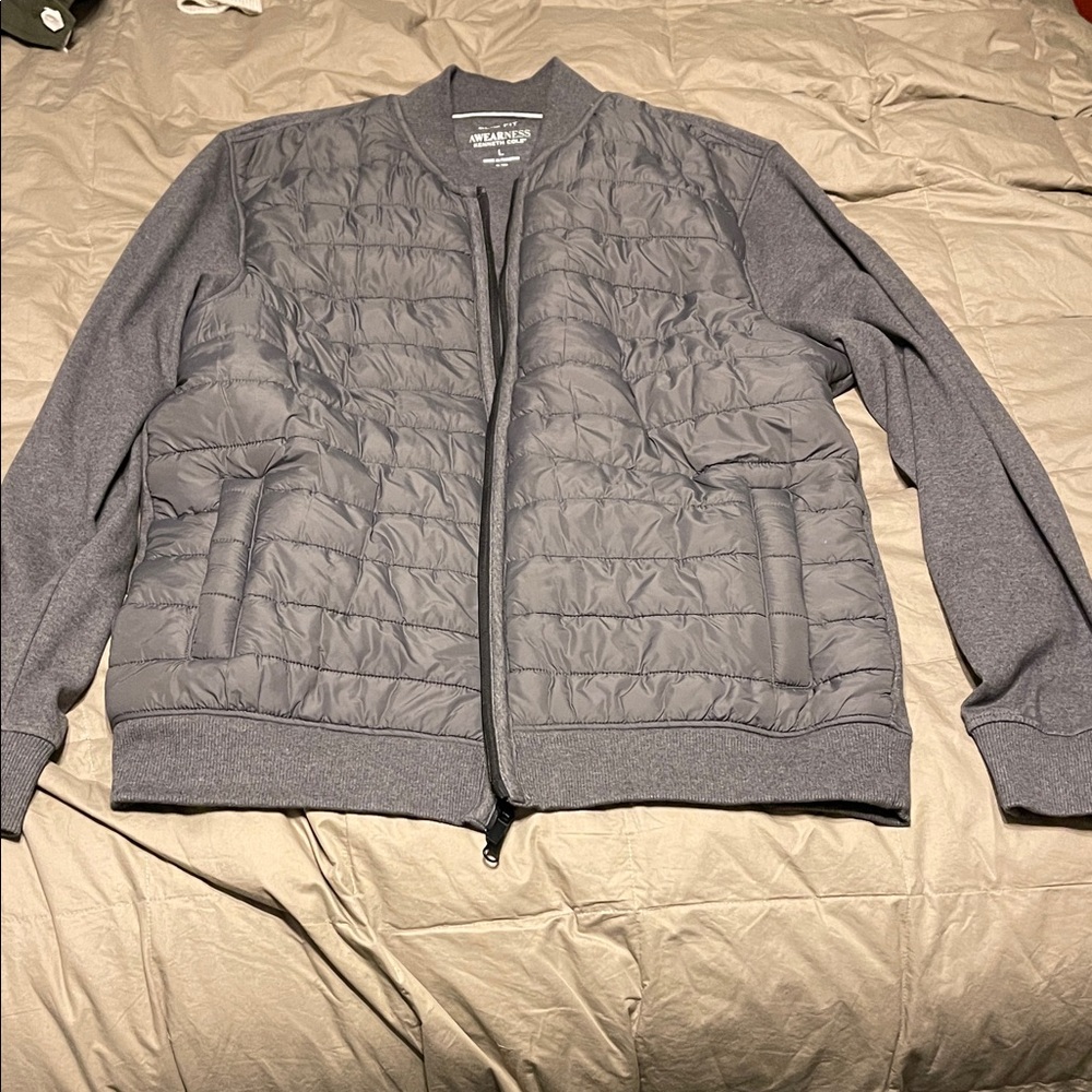 Kenneth Cole Charcoal Quilted Jacket